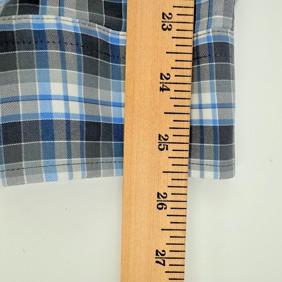 Vineyard Vines Performance XL Blue Gray Plaid Classic Fit Murray Shirt - Picture 9 of 10